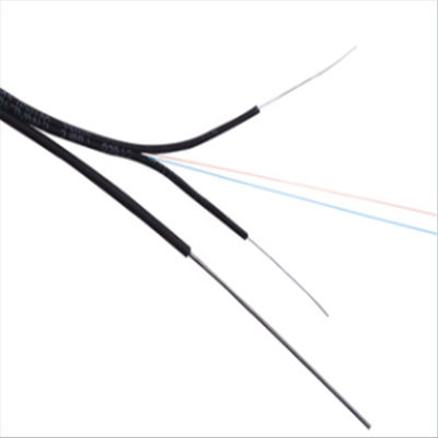 Black FTTH Drop Fiber Optic Cable 1km 6 Core Multimode