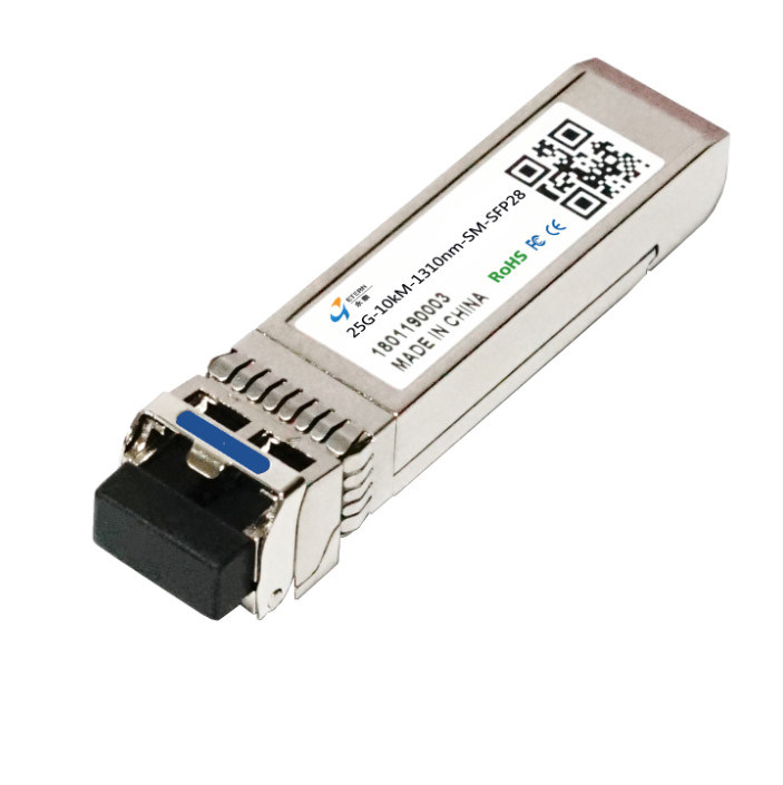 FTTX Network Optical Fiber Transceiver 10KM 1310nm SMF 25G SFP28